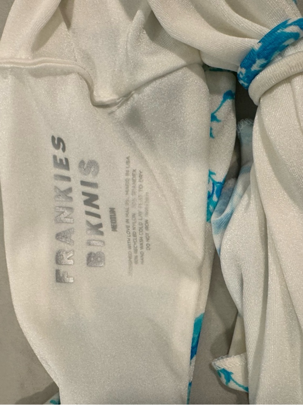 Frankie’s Bikinis Atlas Ruffle Bandeau Top and Ruffle String Bottom Bikini - Picture 8 of 9